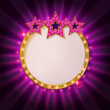 Cnema altın yuvarlak çerçeve