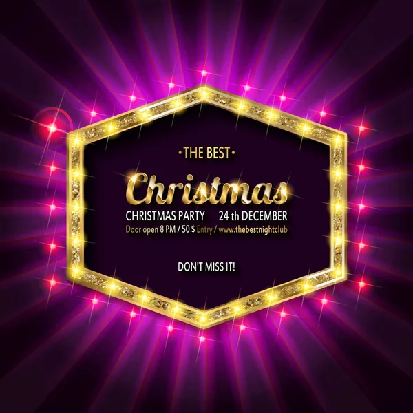 Invitation merry christmas party — Stock Vector
