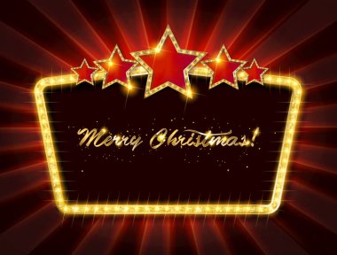 Ampuller ile altın Christmas banner