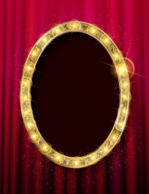 Retro ışık afiş parlayan.