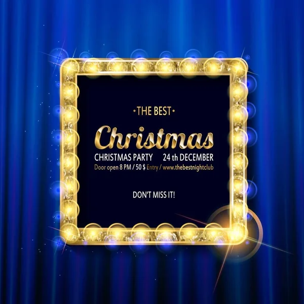 Invitation merry christmas party poster