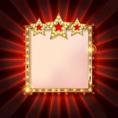 Soyut retro ışık afiş