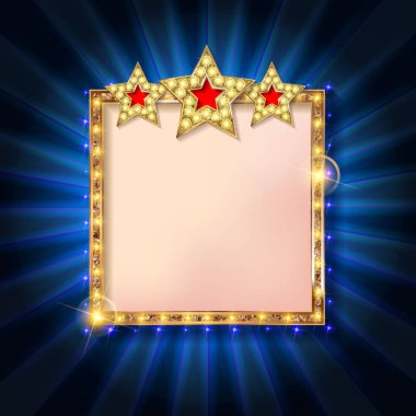 Soyut retro ışık afiş