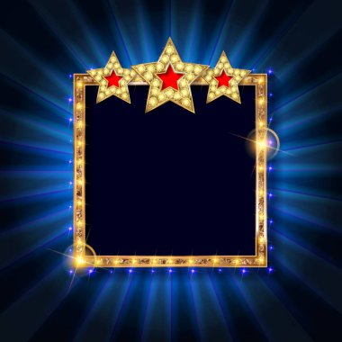 Soyut retro ışık afiş