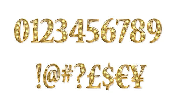Złota błyszczące metalowe alfabet. — Wektor stockowy