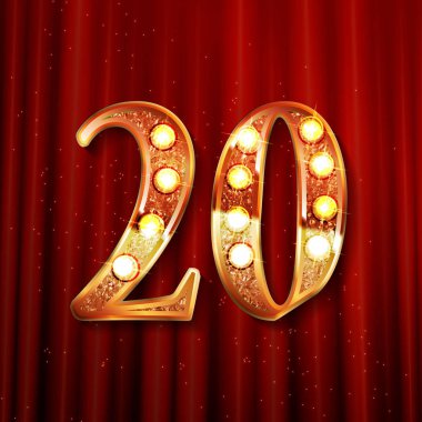 20 yıl yıldönümü vektör