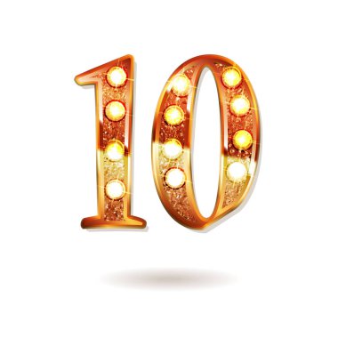 10 altın yıldönümü logosu