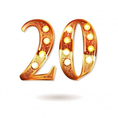 20 yıl yıldönümü vektör