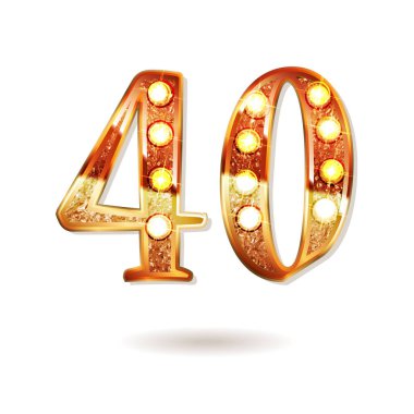 Kırk yıl yıldönümü kutlama logo.