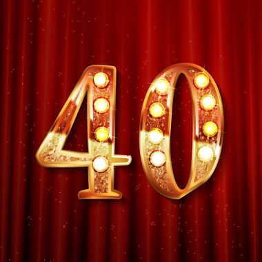 Kırk yıl yıldönümü kutlama logo.