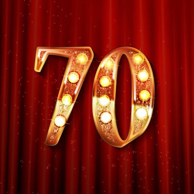 Kartpostal 70 yıl yıldönümü Altın sayılar