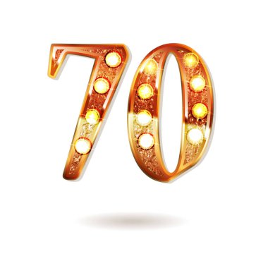 Kartpostal 70 yıl yıldönümü Altın sayılar