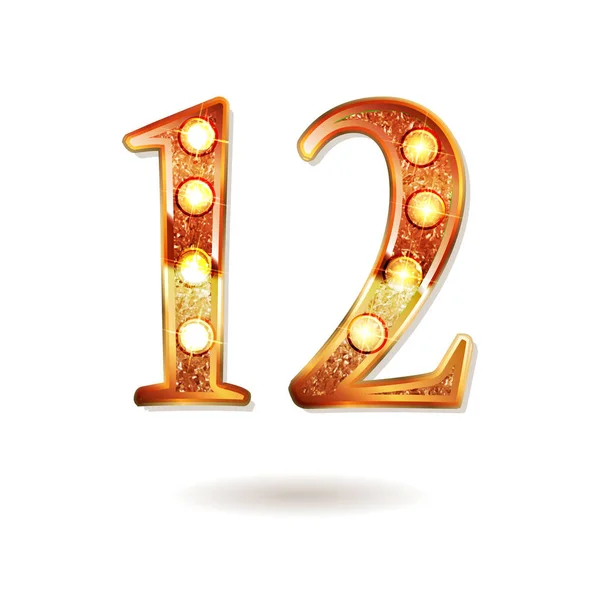 Celebrating of 12 years anniversary — Stock Vector