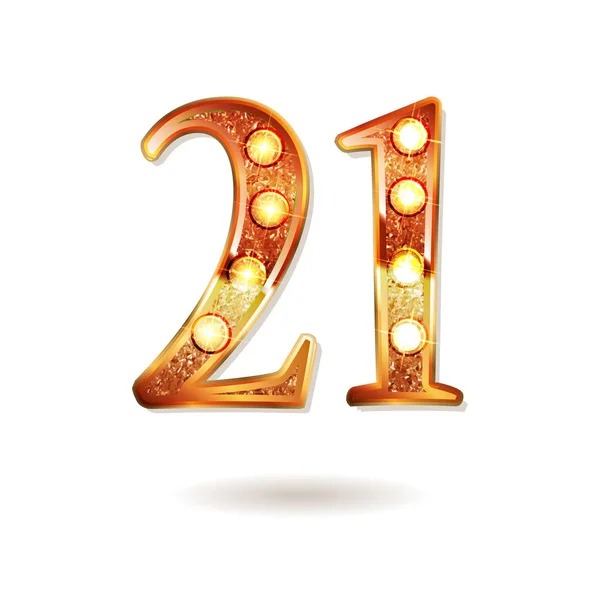 Celebración del aniversario de 21 años — Vector de stock