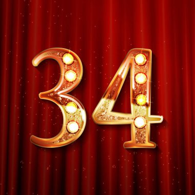 34 yıl yıldönümü kutlama tasarım