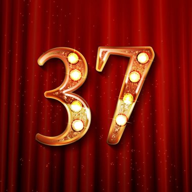 37 yıldönümü elegance altın logosu.