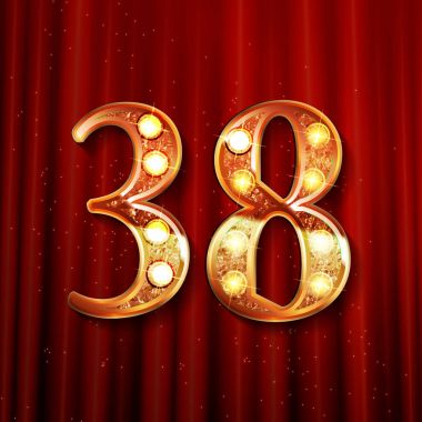 38 yıl yıldönümü kutlama tasarım
