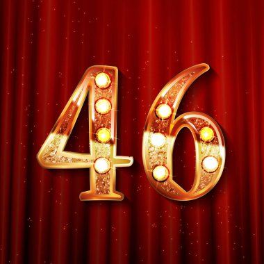 46 yıl yıldönümü kutlama tasarım