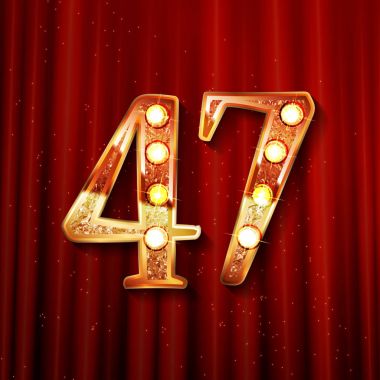 47 yıl yıldönümü kutlama logo