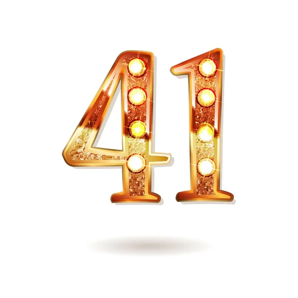 41 Años Aniversario logotipo de la celebración — Archivo Imágenes Vectoriales