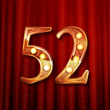 52 yıl yıldönümü kutlama tasarım