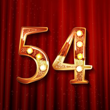 54 yıl yıldönümü kutlama tasarım