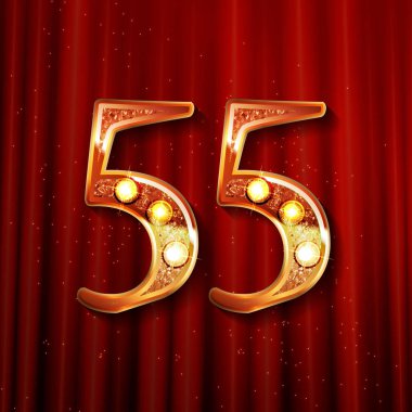 55 yıl yıldönümü kutlama tasarım