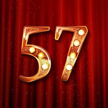 57 yıl yıldönümü kutlama tasarım