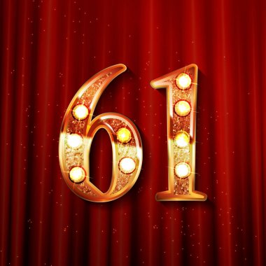 61 yıl yıldönümü kutlama tasarım