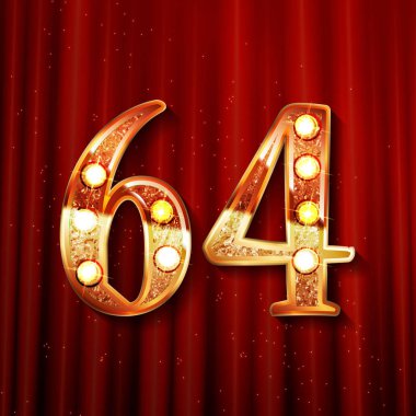 64 yıl yıldönümü kutlama tasarım