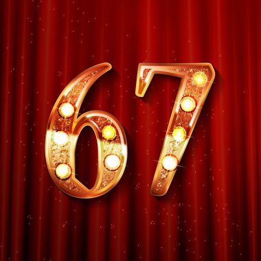 67 yıl yıldönümü kutlama tasarım