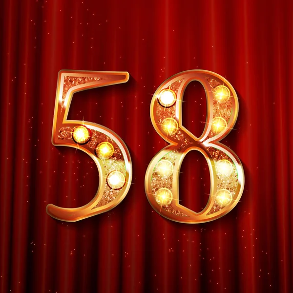 58 Jahre Jubiläumsfeier — Stockvektor