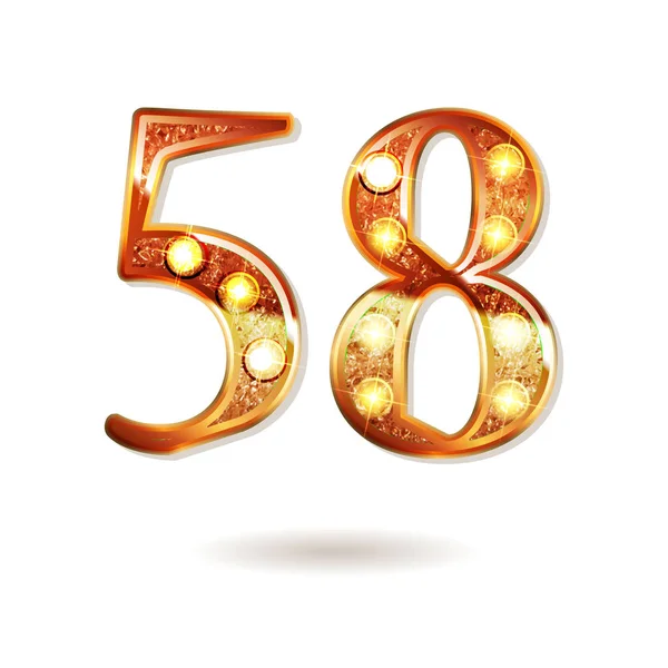 58 anos de design celebração aniversário — Vetor de Stock