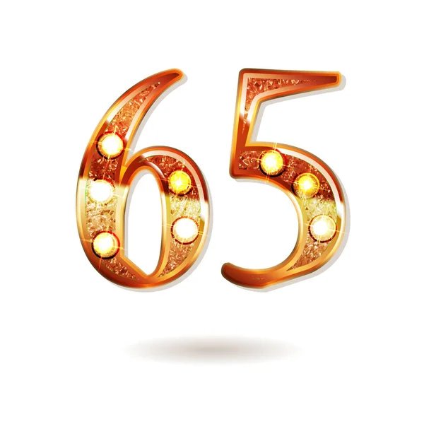 65 jaar verjaardag viering ontwerp — Stockvector