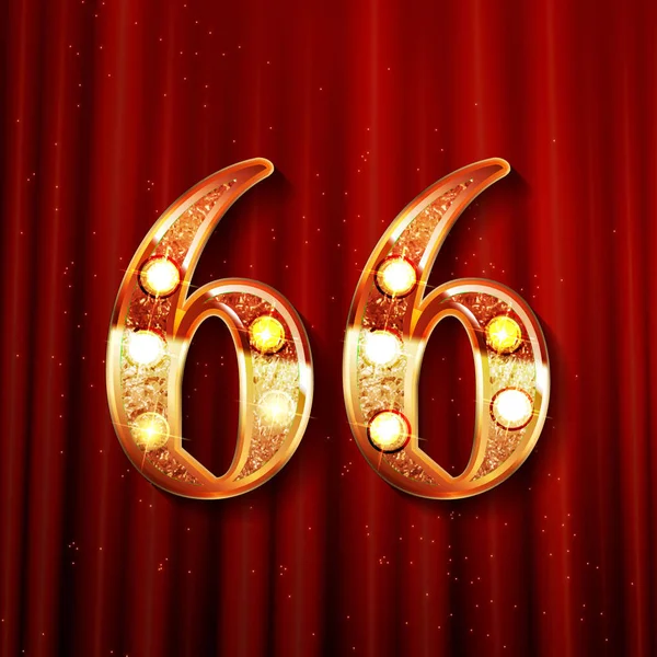 66 Jahre Jubiläumsfeier — Stockvektor