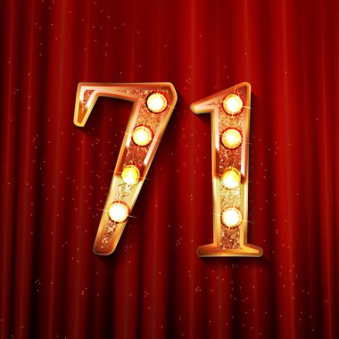 71 yıl yıldönümü kutlama tasarım