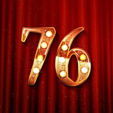 76 yıl yıldönümü kutlama tasarım