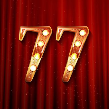 77 yıl yıldönümü kutlama tasarım