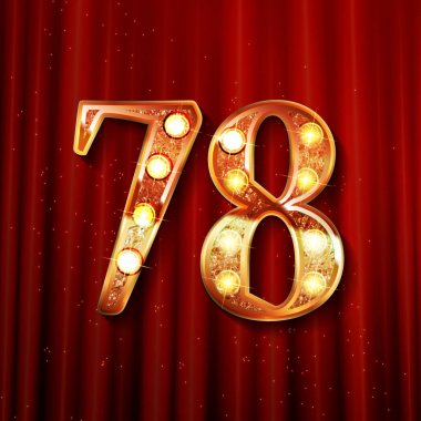 78 yıl yıldönümü kutlama tasarım