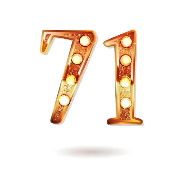 71 ans anniversaire célébration design — Image vectorielle