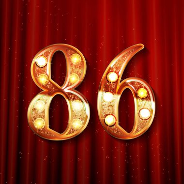 86 yıl yıldönümü kutlama tasarım