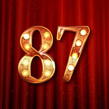 87 yıl yıldönümü kutlama tasarım