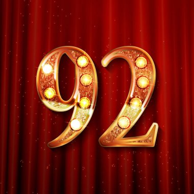 92 yıl yıldönümü kutlama tasarım