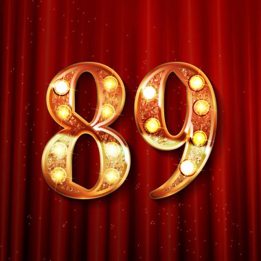 89 yıl yıldönümü kutlama tasarım