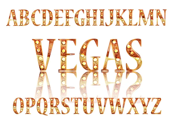 Gerçekçi vektör lambalar alfabesi