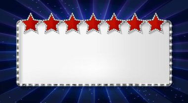 Kayan yazı afiş yıldız ile