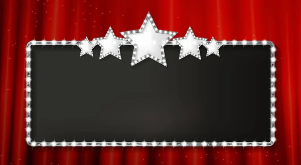 Marquee banner with stars — Stock Vector