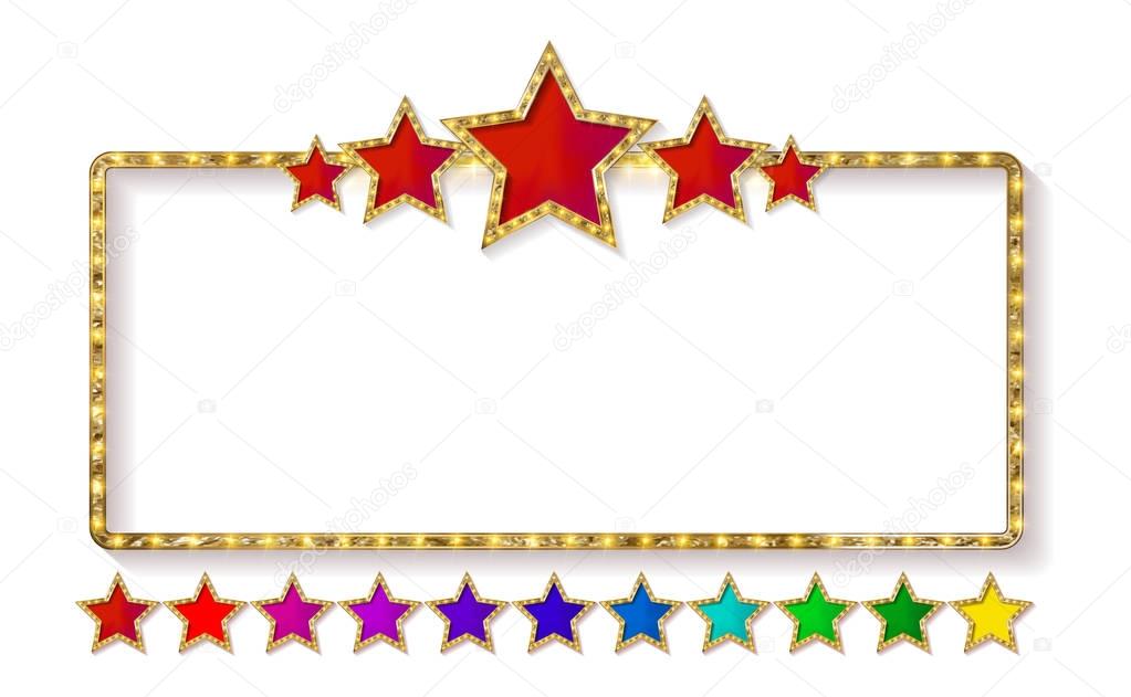 Marquee banner with stars