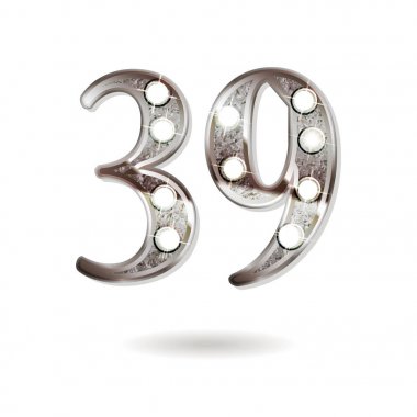 39 yıl yıldönümü kutlama tasarım