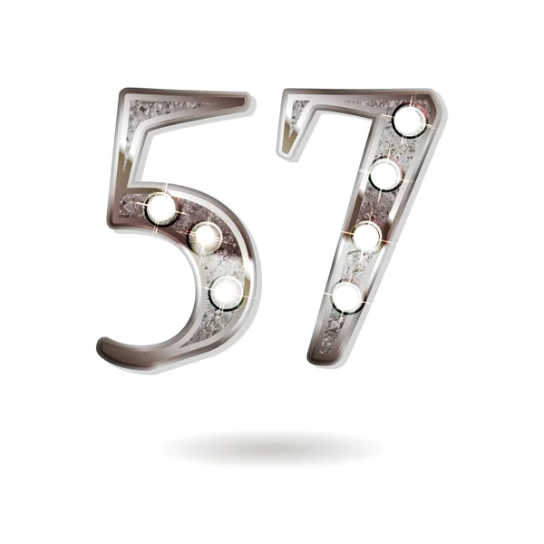 57 years anniversary celebration design — Stock Vector